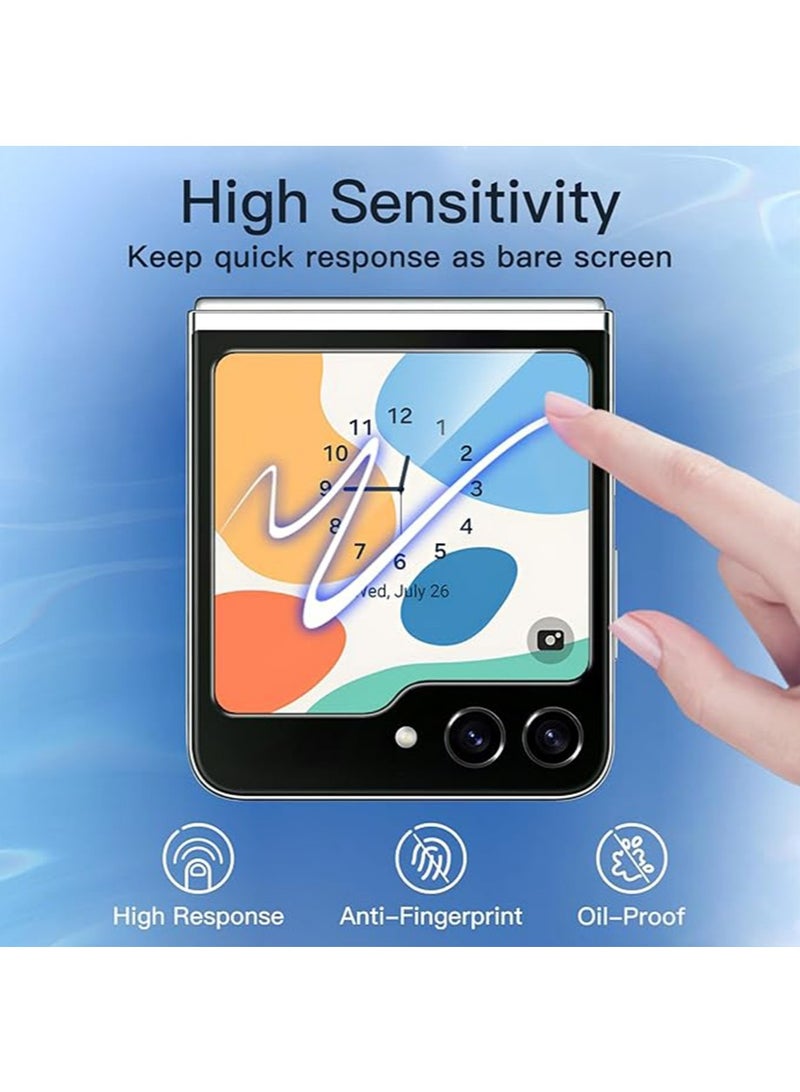 3 PCS Samsung Galaxy Z Flip 6 Privacy Screen Protector, 9H Front Tempered Glass , Anti-Spy, Easy Installation, Case-Friendly - Image 4