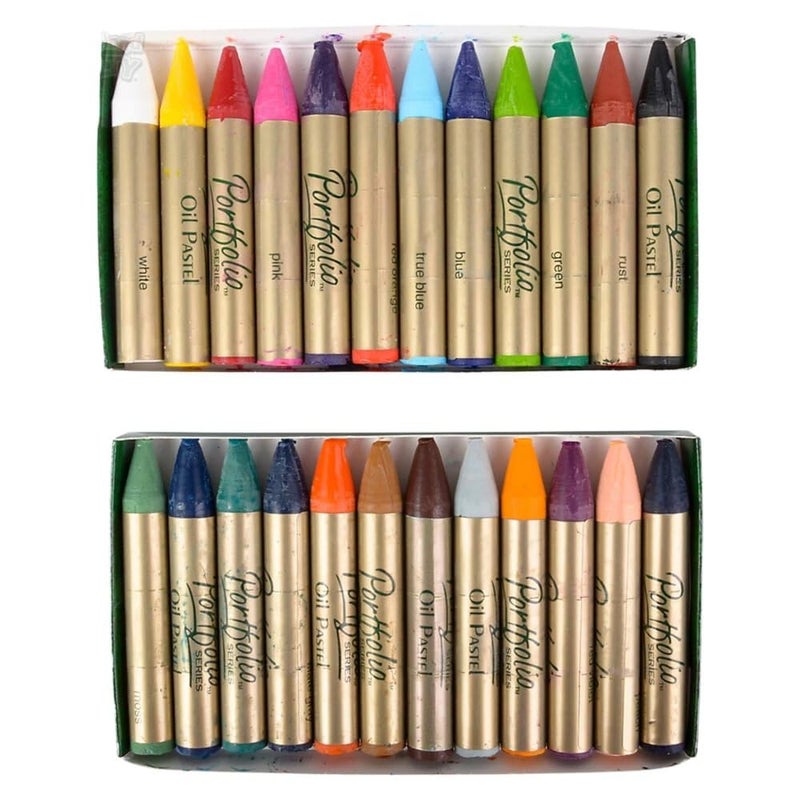 Crayola Portfolio Series Oil Pastels, Water Soluble, 24 Count, Colors May Vary - Image 1