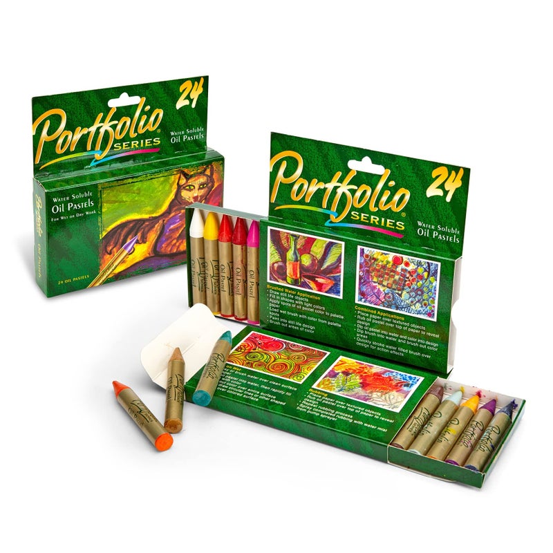 Crayola Portfolio Series Oil Pastels, Water Soluble, 24 Count, Colors May Vary - Image 4