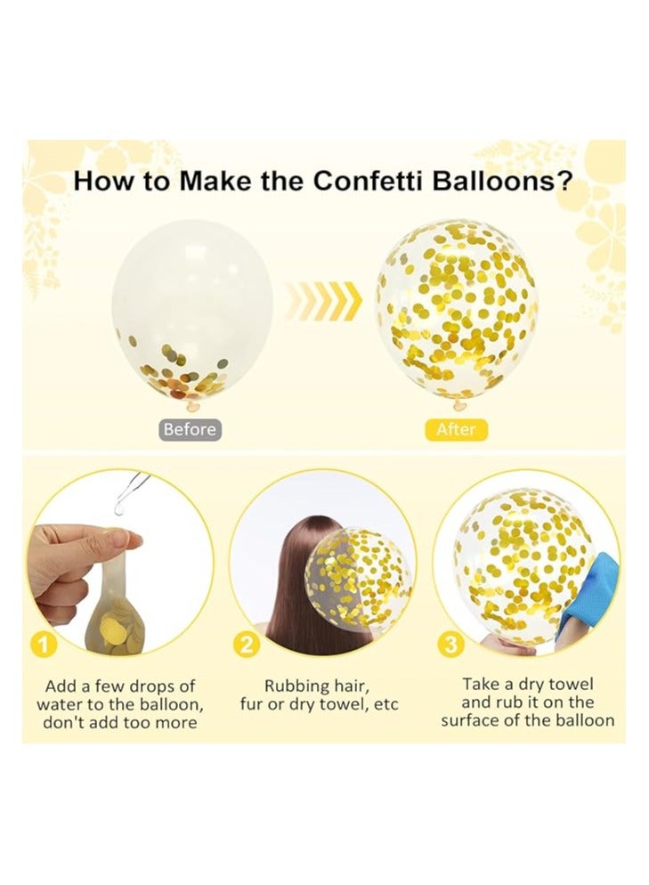 بوكسوودس 70 قطعة من البالونات الزرقاء البيضاء الذهبية الكرومية والقصاصات الورقية لتزيين حفلات أعياد الميلاد وحفلات استقبال المولود والكشف عن جنس الطفل - Image 3