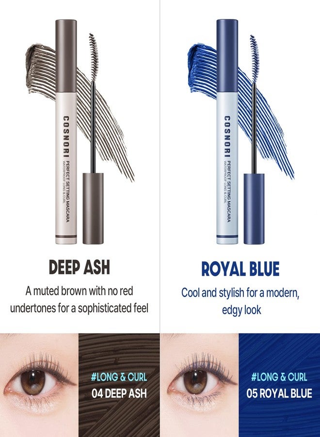 COSNORI Perfect Setting Waterproof Mascara Long&Curl 04 Deep Ash - Long-Lasting Smudge - Ash Brown Mascara - Korea Waterproof, Long lash, Strong fixing, Silk Amino Acids - 0.23fl oz (7ml) - Image 5