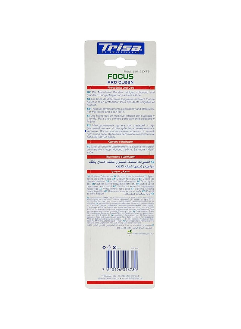 TRISA Focus Medium Toothbrush 4Pc - Image 2