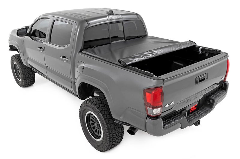 Rough Country Soft Roll-Up Truck Bed Cover, Truck Tonneau Covers for Toyota Tacoma (2016-2023) - 5' Weather-Resistant Toyota Tacoma Bed Cover, Soft Roll-Up Tacoma Bed Cover - 42716501 - Image 2