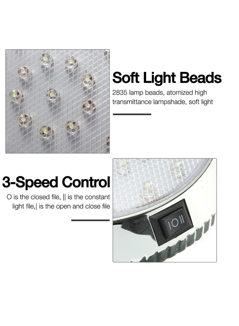 Excefore RV Interior Light, 2 Pcs LED Ceiling Dome Light with 46 LED, DC 12V Downlight for Campervan, Motorhome, Vehicle, Boat, Trailer, Marine -Round White  - Image 3