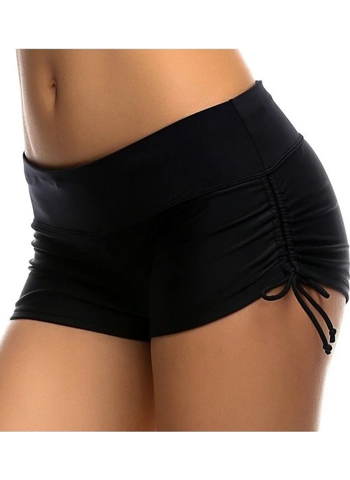 Angelsin Black - L - 40 Black - Xs - 34 Stylish Black Mini Women's Swim Shorts