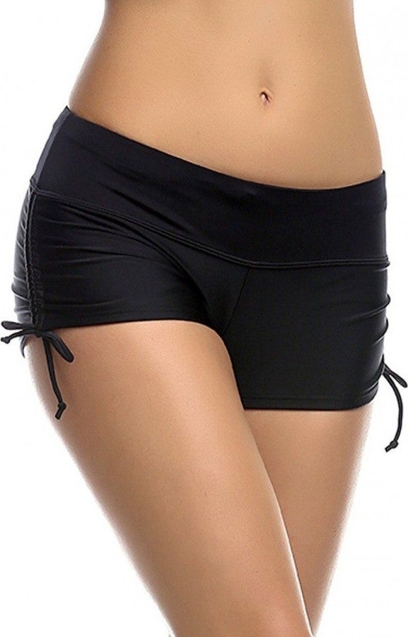 Angelsin شورت سباحة نسائي قصير أنيق باللون الأسود من Angelsin مقاس L - 40 - أسود - Xs - 34  - Image 3