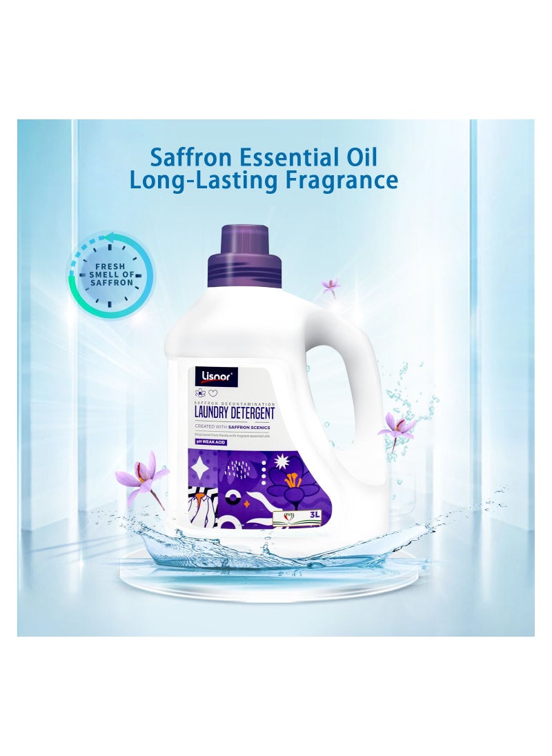 Liquid Detergent Saffron Scent Laundry Gel 3L