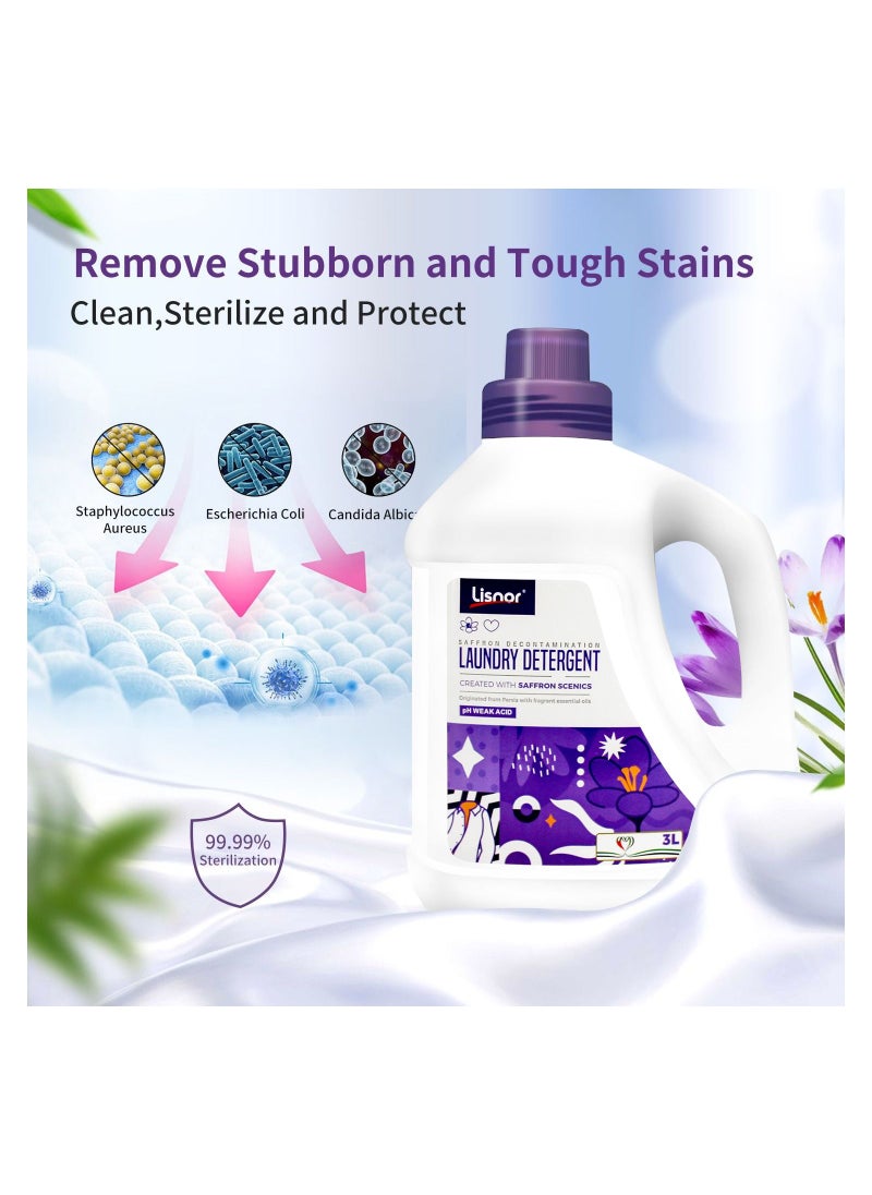 Liquid Detergent Saffron Scent Laundry Gel 3L