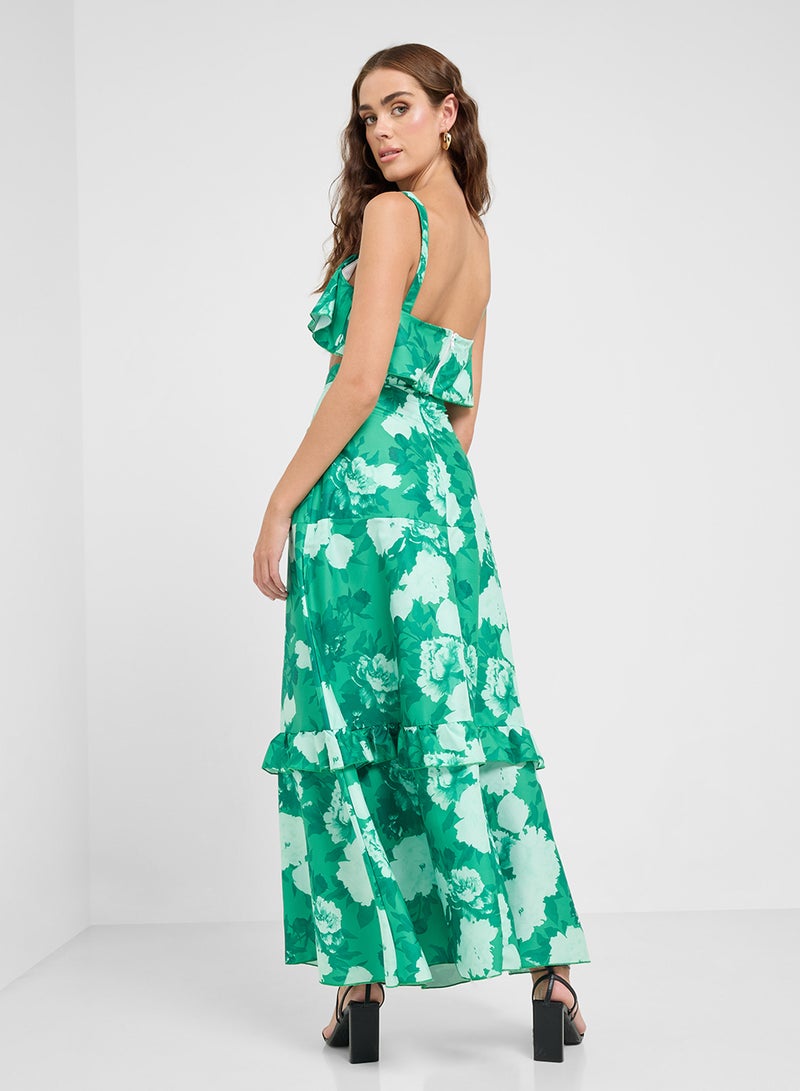 Ginger Strappy Floral Print Crop Top & Skirt Coord Set  - Image 2