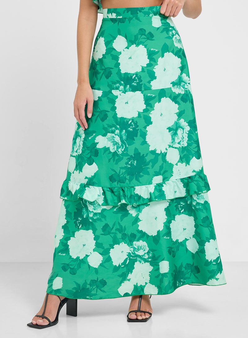 Ginger Strappy Floral Print Crop Top & Skirt Coord Set  - Image 4