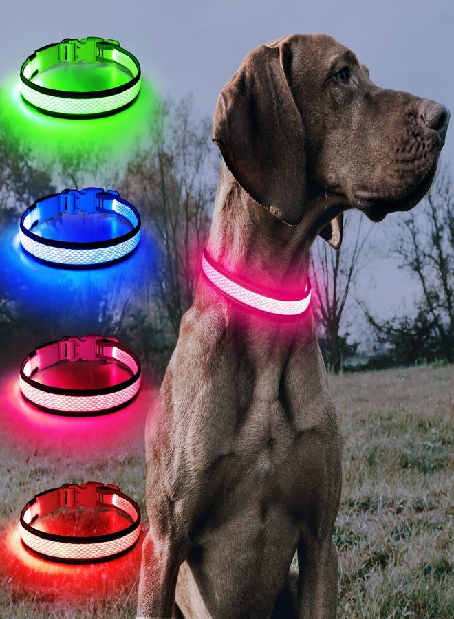 BSEEN Light up Dog Collar Lights for Night Walking - Waterproof LED Dog Collar light Rechargeable Glow in The Dark Dog Collars for Small Dogs (Pink, Small) - Image 5