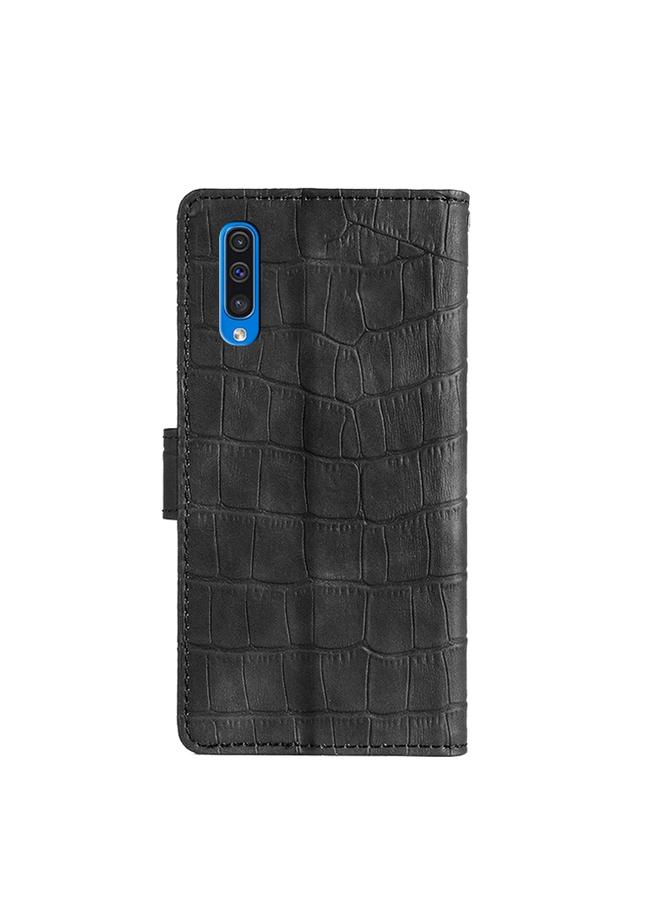 S-TOP Case For Samsung Galaxy A50 Skin Feel Crocodile Texture Magnetic Clasp Horizontal Flip PU Leather Case with Holder & Card Slots & Wallet - Image 3