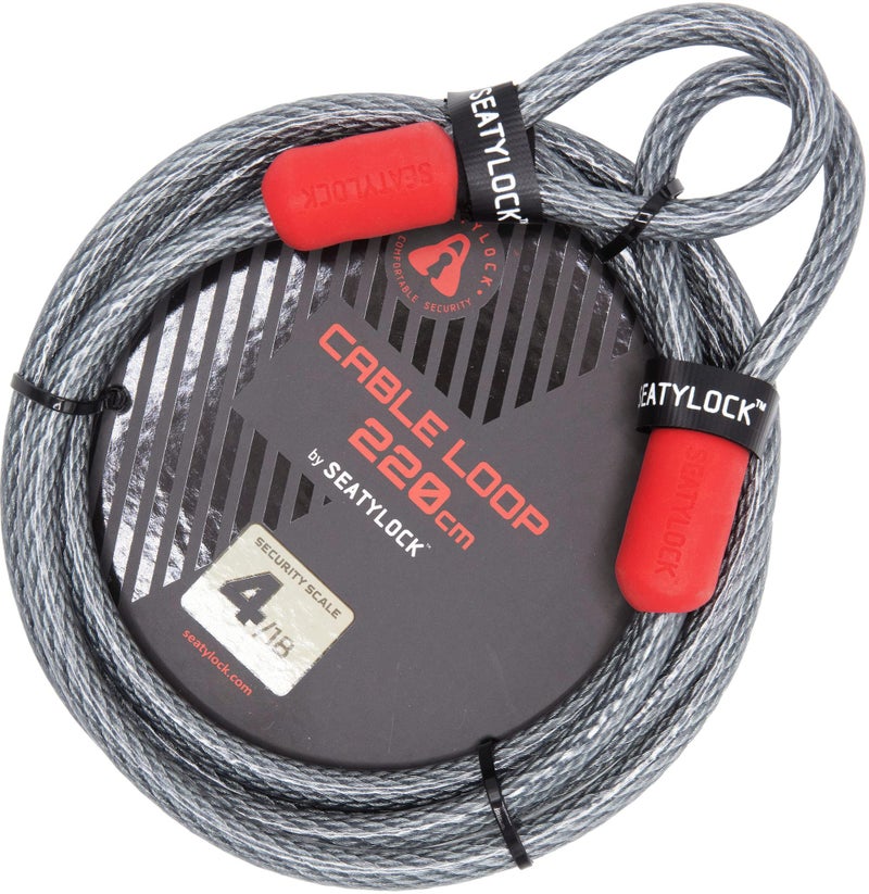 SeatyLock Bike Cable Lock - Anti Theft Triple Braided Steel Cable with Loops for Bike Security - Universal Fit Flexible Large Locking Cables for Bicycle U Chain or Folding Lock - 86.6" - Image 5