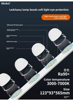 Generic Row Light Fill Light Anchor Dedicated Portable Desktop Double Row Light Live Studio Beauty Soft Light LED Face Lighting Light-Light Source Color:Professional ☆ Large Square Chin Light + Double Row Integrated Fill Light  - Image 4