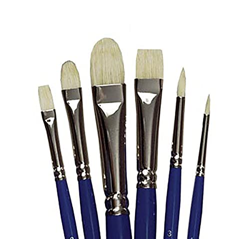 Creative Mark 6 Piece Short Handle Paintbrush Set, Perfect for Oil and Alkyd Painting, Traveling & Workshops, Assorted Sizes - Image 4