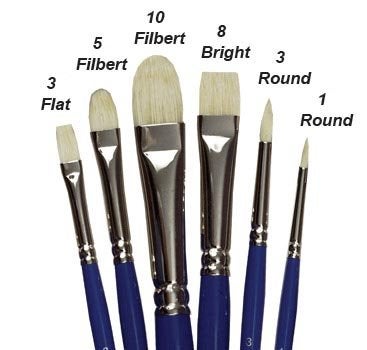 Creative Mark 6 Piece Short Handle Paintbrush Set, Perfect for Oil and Alkyd Painting, Traveling & Workshops, Assorted Sizes - Image 3