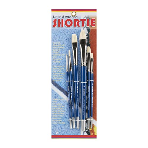 Creative Mark 6 Piece Short Handle Paintbrush Set, Perfect for Oil and Alkyd Painting, Traveling & Workshops, Assorted Sizes - Image 5