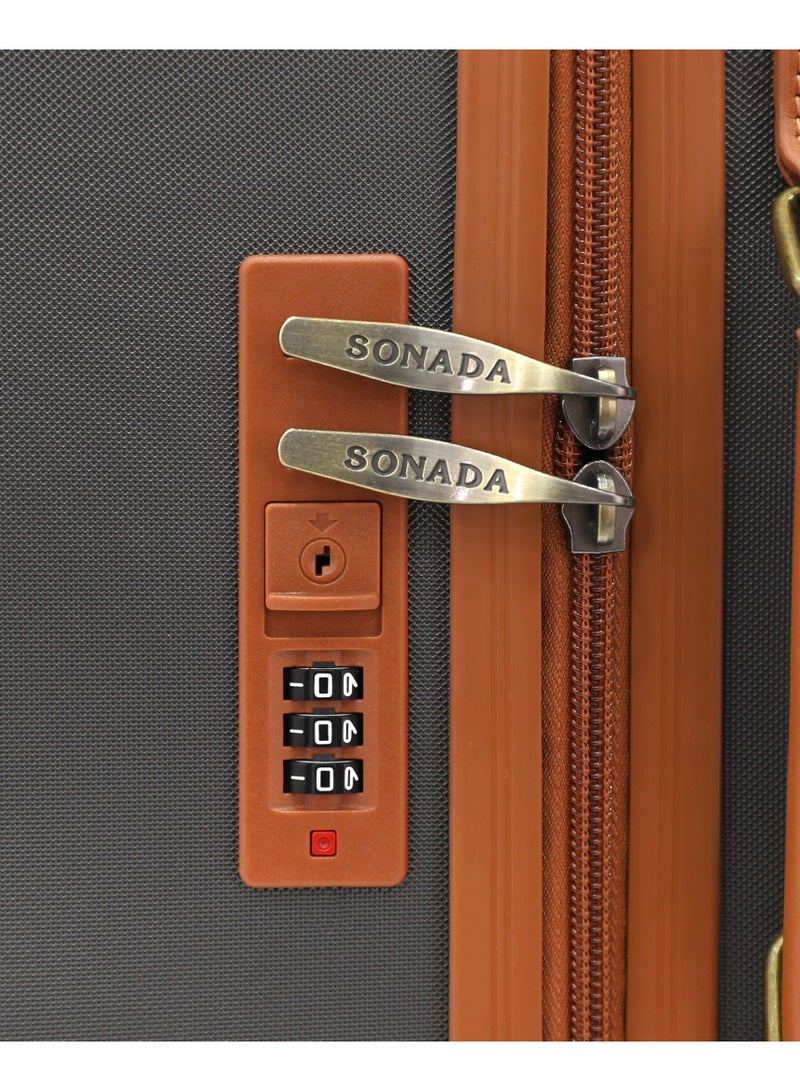 SONADA Premium Hardshell Luggage Set with Spinner Wheels | Durable Travel Suitcase with TSA Lock,Grey - Image 5