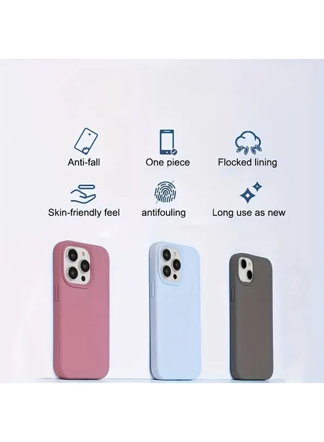A Minimalist Solid Color Matte Frosted Shockproof Phone Case Ivory White Compatible With iPhone 15 Plus 16 Pro Max - Image 5