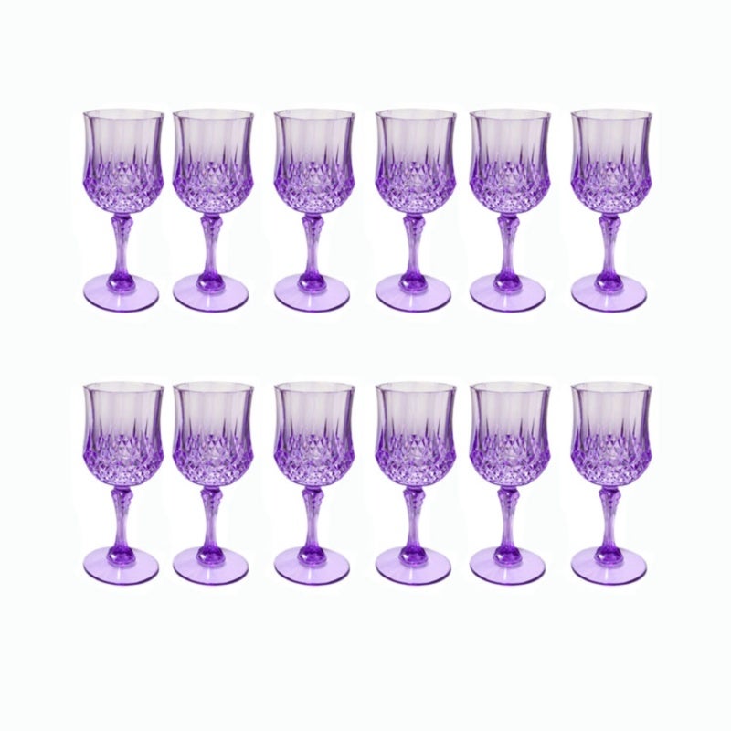 Disposable Plastic Cups: 12 Pcs Gold - Elegant Vintage Design Party Tableware for Wedding Reception Festive Outdoor Celebration Event Catering - Image 3