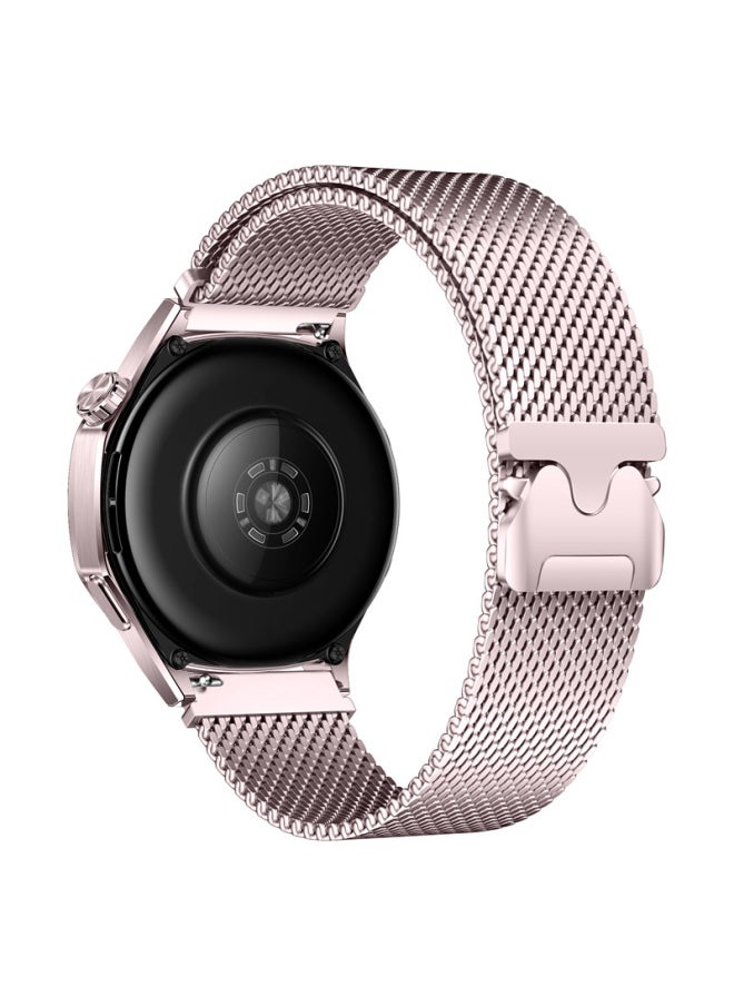 Generic - For HuaweiGT5/4 Magnetic Steel Belt Parachute Magnetic Buckle Milanese Strap For XiaomiFor SamsungWatch7-Color:6#9th Generation Powder P-Specifications:18mm - Image 1
