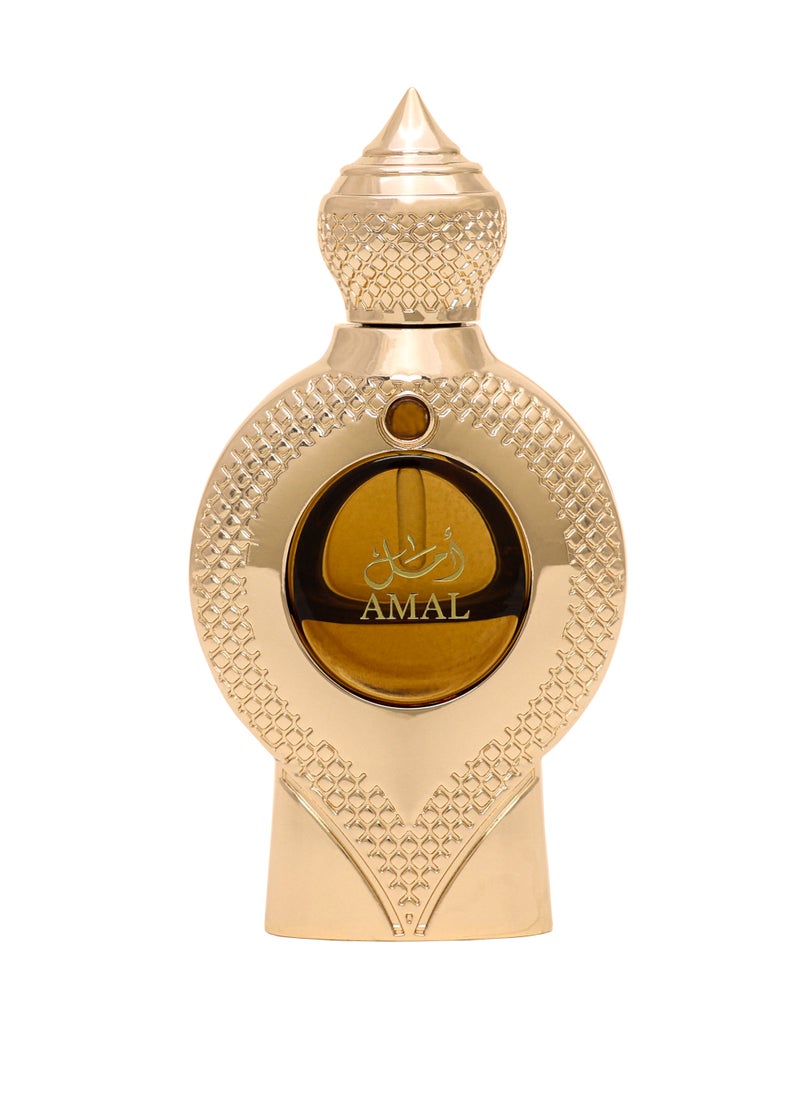 Naseem - Amal Attar 16ml - Alcohol-Free, Long-Lasting Oriental Gourmand Fragrance with Saffron, Jasmine, Caramel & White Amber Notes- Long Lasting Attar For Men and Women - Image 1