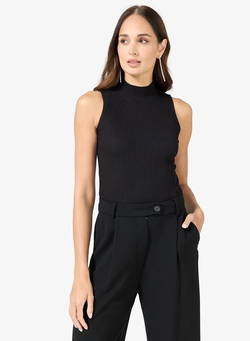 ELLA High Neck Knit Top