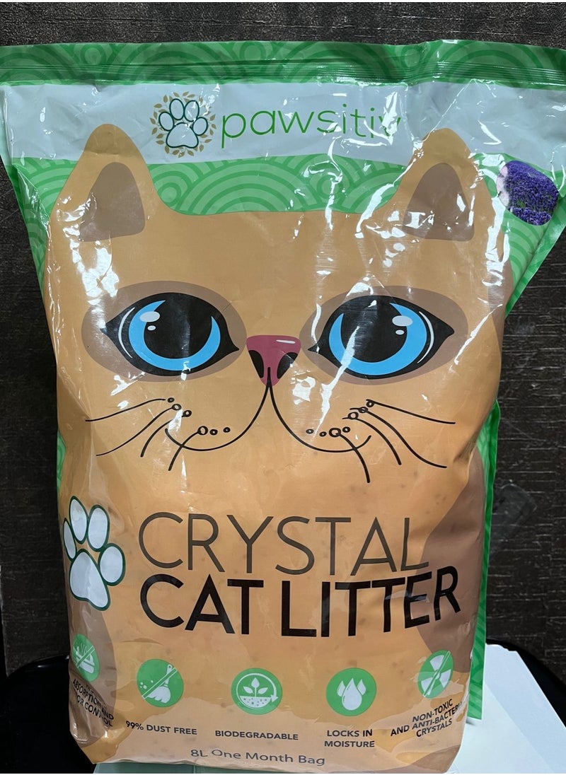 Pawsitiv Pawsitiv Premium Silica Crystal Gel Litter for Cat - 8L Lavender  - Image 2