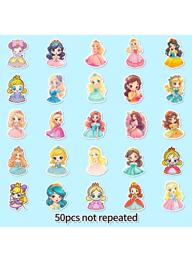 الأزرق جي دبليو 50 رسوم متحركة الأميرة فتاة تنورة مزينة ملصقات كأس الماء حقيبة حقيبة الأطفال المحمول - Image 3