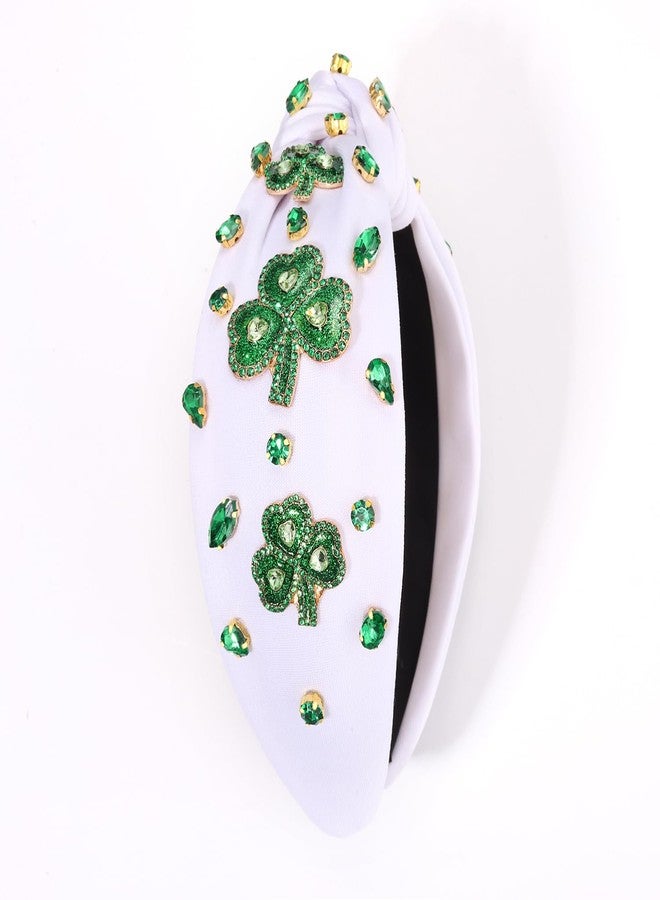 مولوك طوق رأس مولوخ لعيد القديس باتريك للنساء، قبعة عفريت عيد القديس باتريك، طوق رأس مرصع بالكريستال الأخضر، طوق شعر لجلب الحظ، زي إيرلندي، إكسسوارات شعر لعيد القديس باتريك - Image 5