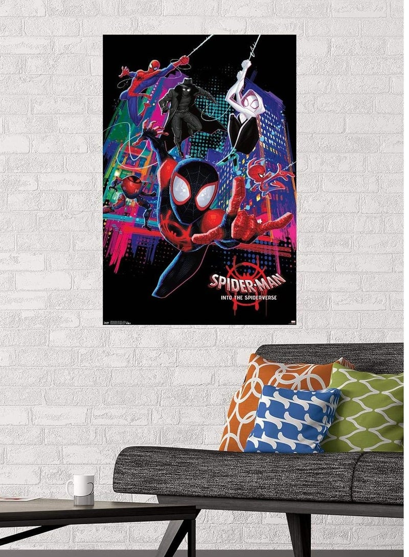 Today Idea Marvel Spider-Man - Into The Spider-Verse - Group Wall Poster, 22.375" x 34", Premium Unframed Version - Image 2