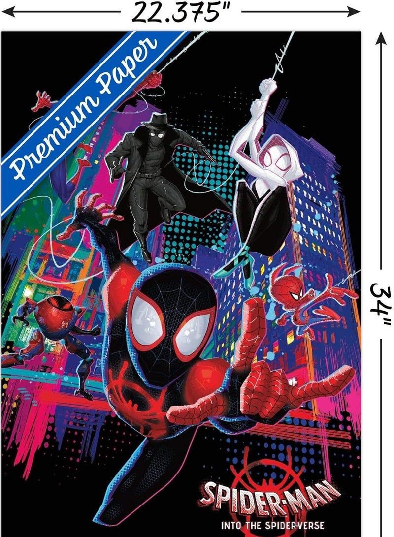 Today Idea Marvel Spider-Man - Into The Spider-Verse - Group Wall Poster, 22.375" x 34", Premium Unframed Version - Image 3