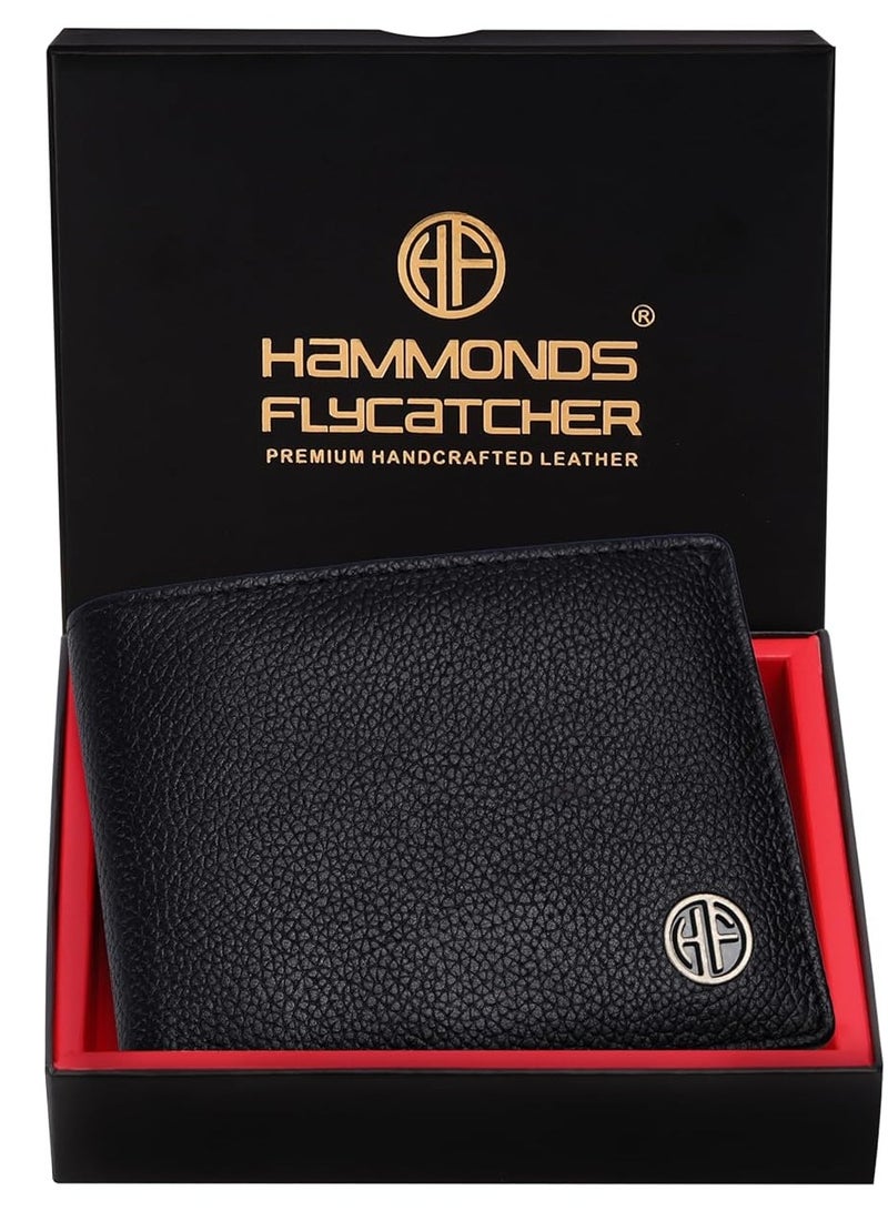  هاموندز فلاي كاتشر محفظة جلدية أصلية للرجال محفظة نقود جلدية محمية بتقنية متطورة  ثنائية الطية 4 فتحات للبطاقات وجيب للعملات المعدنية و جيوب مخفية - Image 1