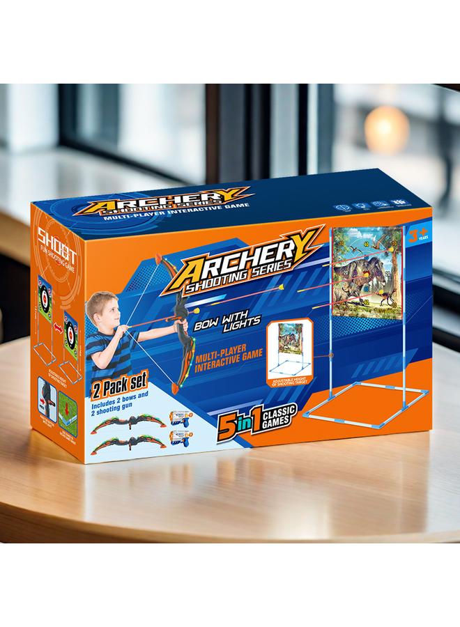 Bluejw 5 In 1 Sports Throwing Toy Suit Bow And Arrow Shooting Dart Flying Axe Boy Sports Toy - Image 2