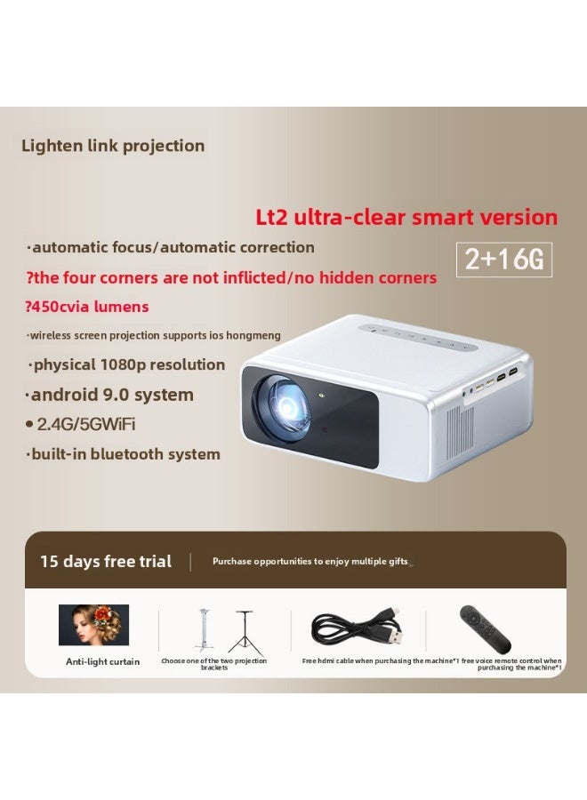 Fully automatic focus ultra-clear 4K projector for office use 1080P wireless WiFi home theater mobile phone wireless projection  - Image 5
