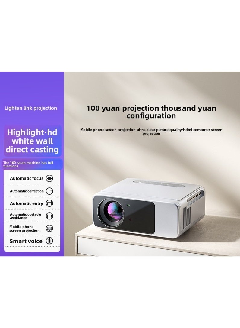 Fully automatic focus ultra-clear 4K projector for office use 1080P wireless WiFi home theater mobile phone wireless projection  - Image 1