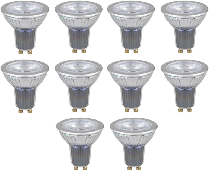 OSRAM Osram GU10 Dimmable LED Bulb PAR16 9.6W Cool White - Pack of 10 - Image 1