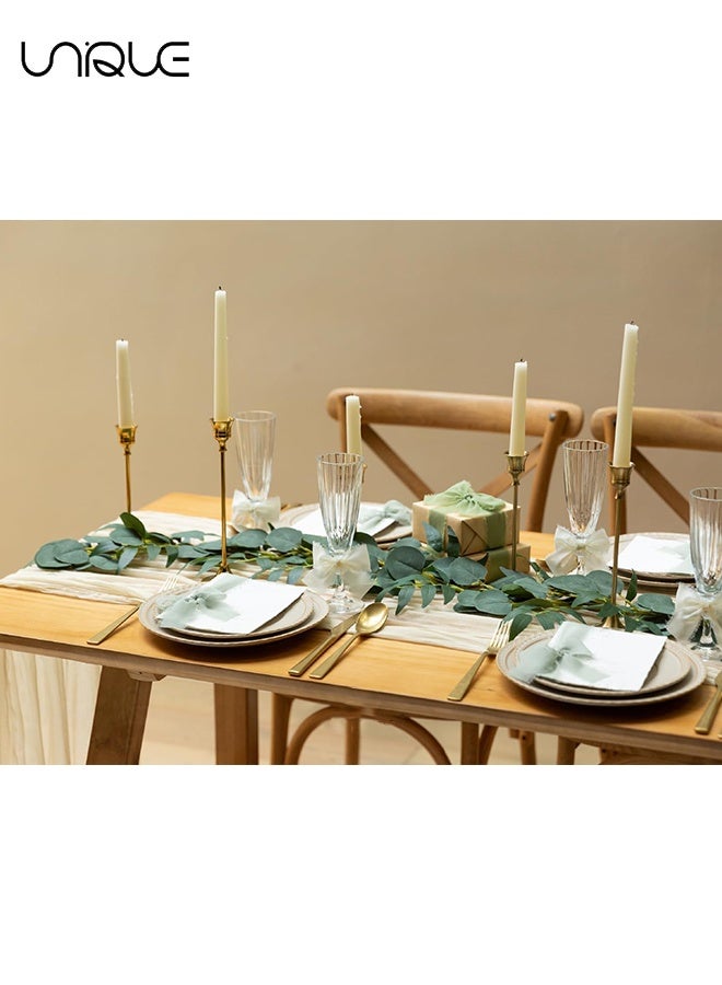 Unique Handmade Tassel Chiffon Ribbon - 3 Rolls of 4cm x 5m Sage Green Series Ribbon Set for Wedding Invitations/Bridal Bouquets/Gift Wrapping/DIY Crafts - Image 5