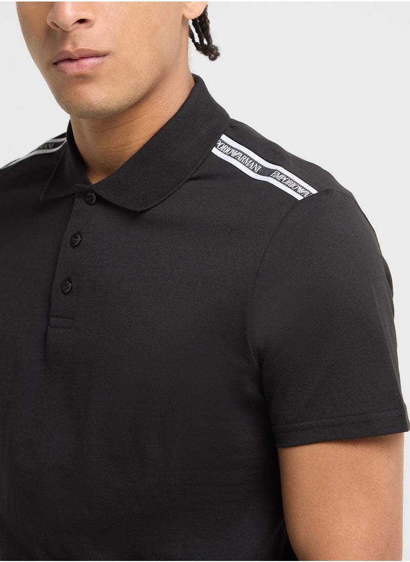 EMPORIO ARMANI Beachwear Logo Polo Shirt  - Image 2