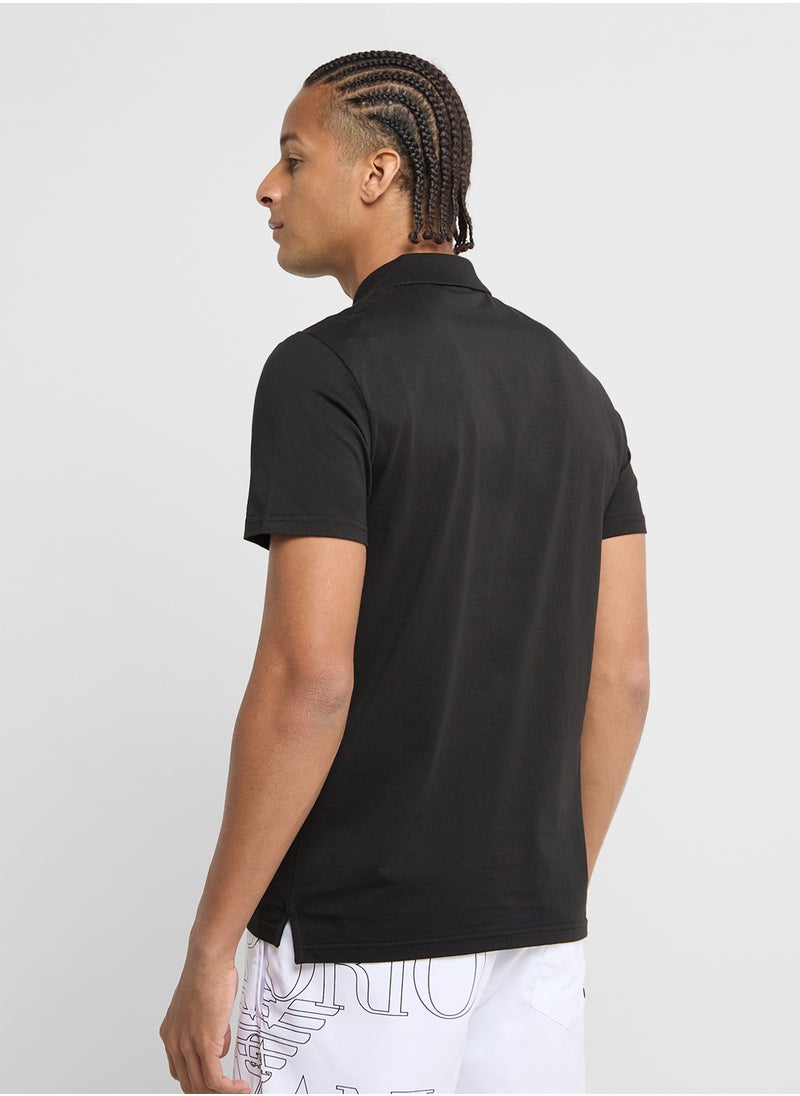 EMPORIO ARMANI Beachwear Logo Polo Shirt  - Image 3