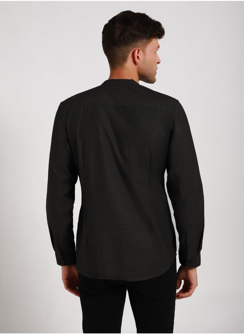 Dennis Lingo Grey Slim Fit Casual Shirt for Men - Trendy, Comfortable  - Image 5