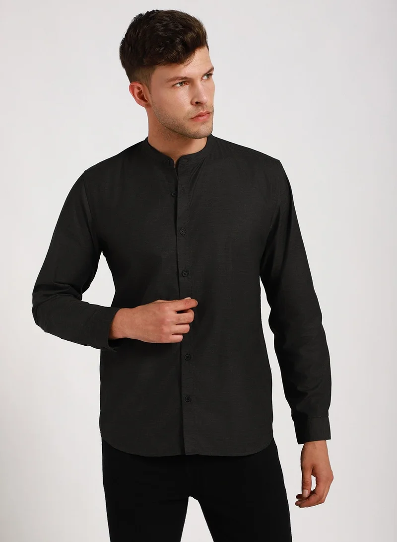 Dennis Lingo Grey Slim Fit Casual Shirt for Men - Trendy, Comfortable