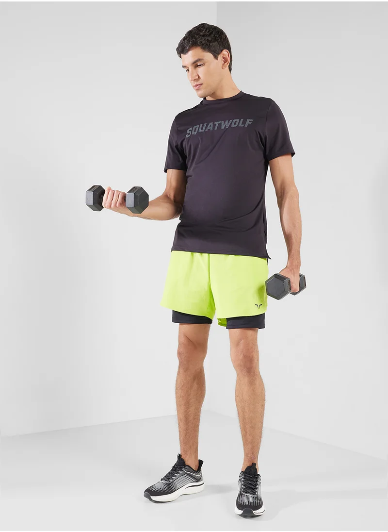 SQUATWOLF 2In1 T-Dry Shorts