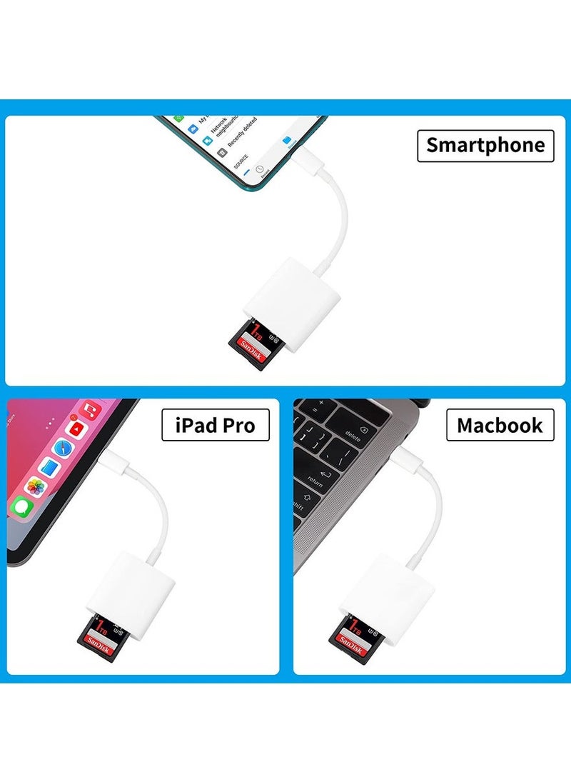 فلوينغ قارئ بطاقة SD لأجهزة USB C، قارئ بطاقة Micro SD مزدوجة، متوافق مع iPhone 15/16 وiPhone 15/16e - Image 5