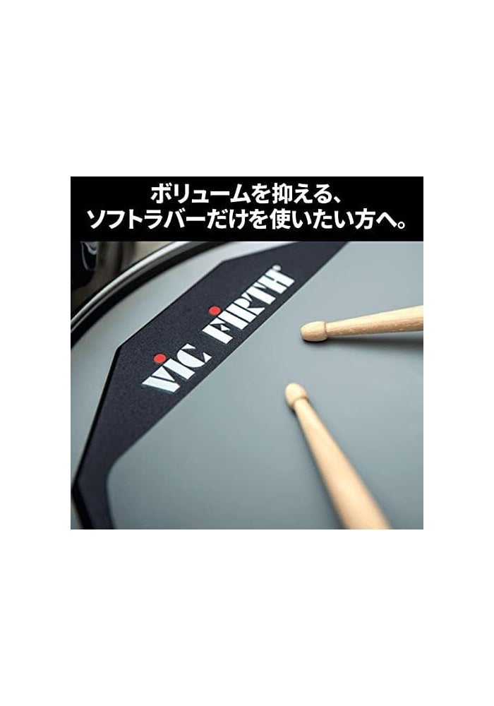 Vic Firth وسادة تدريب عصا الطبول من فيك فيرث ذات جانب واحد مع شعار فيك فيرث - 12 بوصة قطر - Image 5