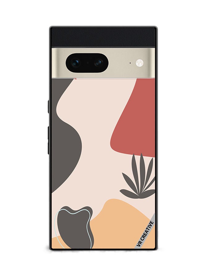 VR CREATIVE Protective Case Cover For Google Pixel 7 Printable Template With Abstract Geometric Shapes, Nature Aesthetic Texture, Design Multicolour - Image 1