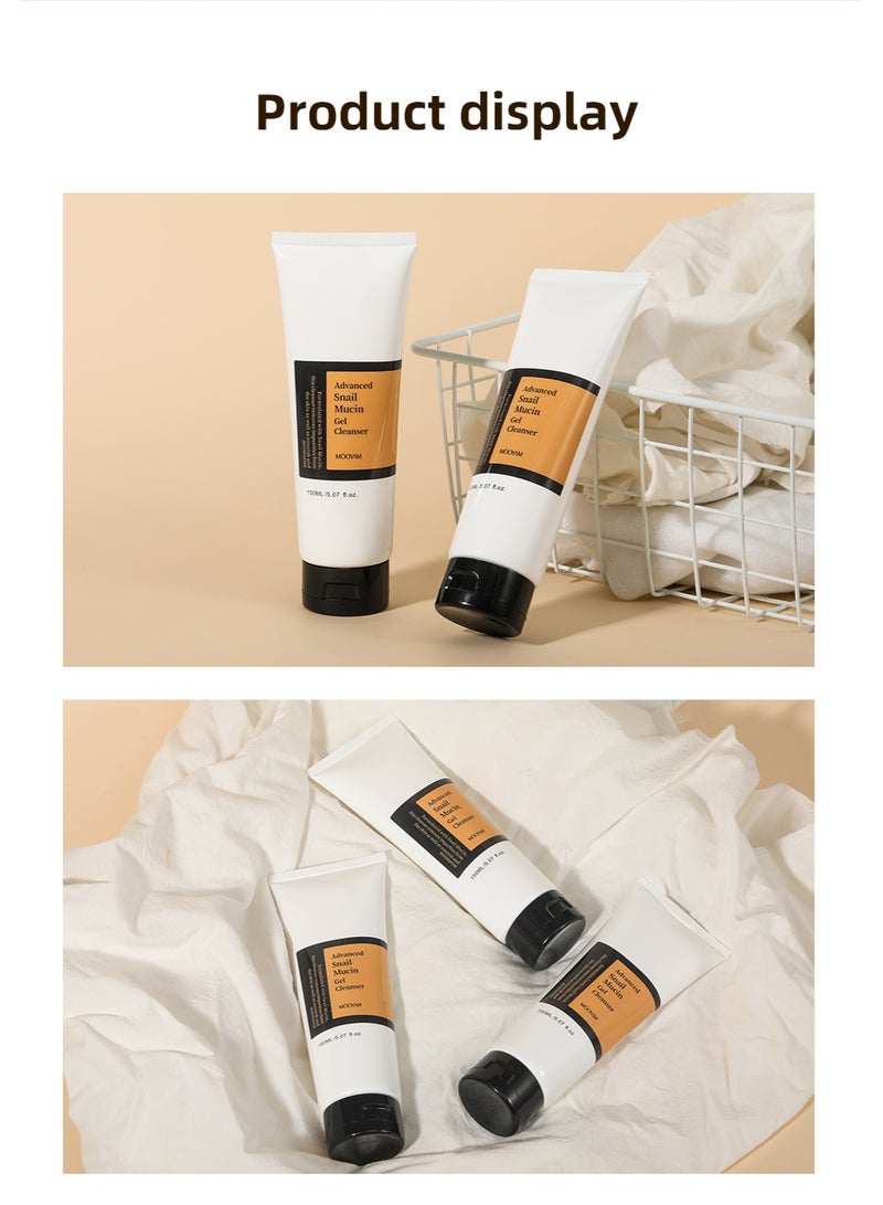 موويام غسول الوجه Snail Mucin Mucin غسول لطيف ورغوي 150 مل لجميع أنواع البشرة - Image 5