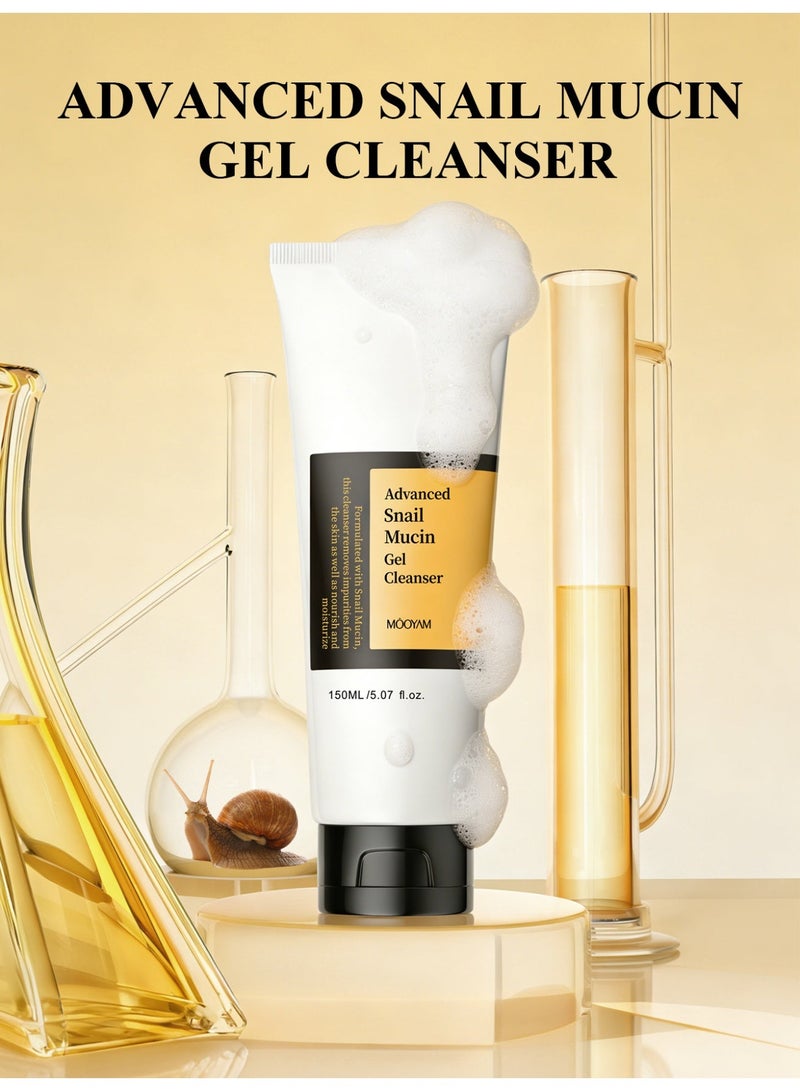 موويام غسول الوجه Snail Mucin Mucin غسول لطيف ورغوي 150 مل لجميع أنواع البشرة - Image 2