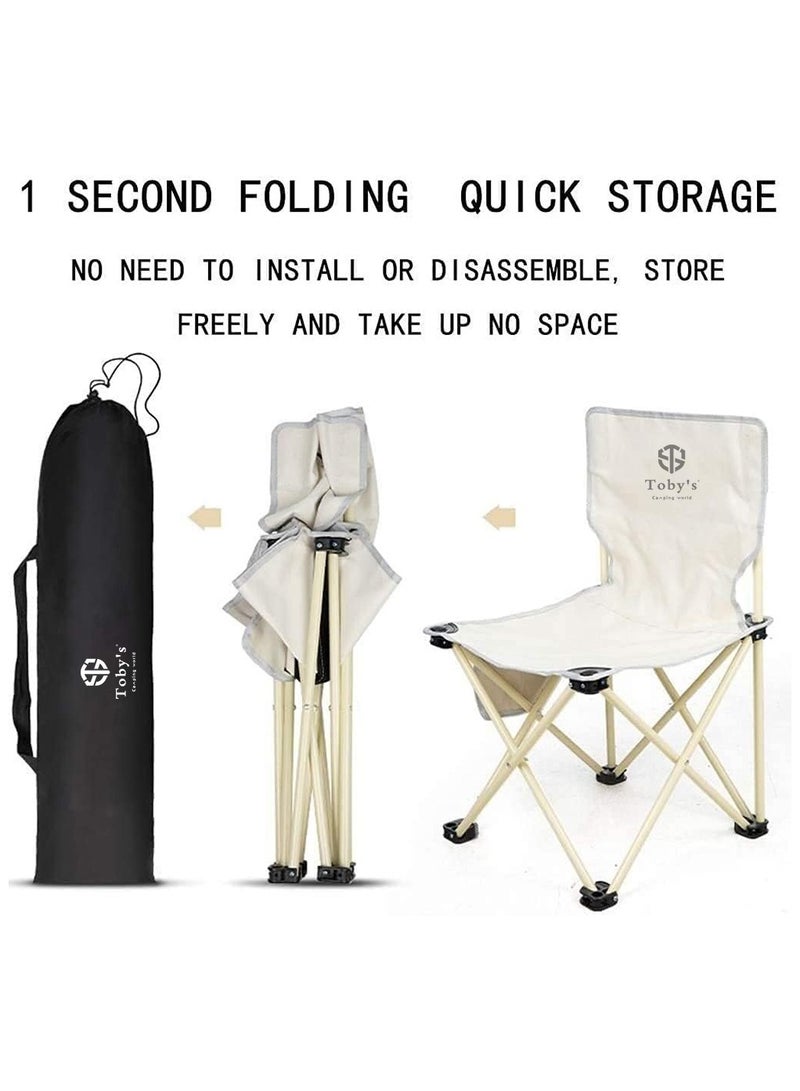 Toby's Tobys Camping Chair-10 Ultralight Portable Folding Light Aluminum Chair with Nylon Seat and Lightweight Carrying Bag for Outdoor Travel - Image 3
