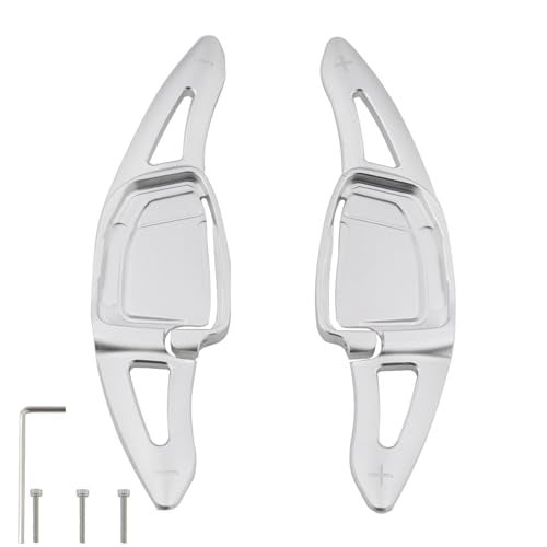 sumaikeji Aluminum Steering Wheel Shift Paddle Extensions for Audi RS5RS7RS6 Avant20212025 etron GTRS etron GTRS320222025 Auto AccessoriesSilver - Image 1